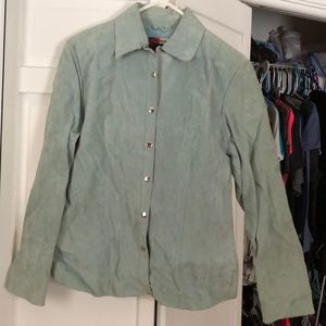 Mint green suede jacket